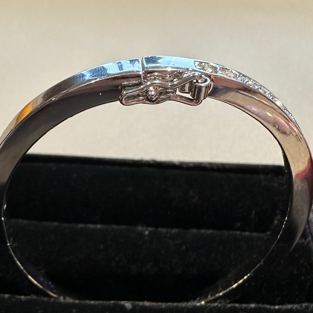 Silver Crystal Bangle - Picture 3 of 6